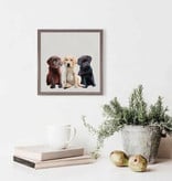 Lab Puppies Framed Canvas