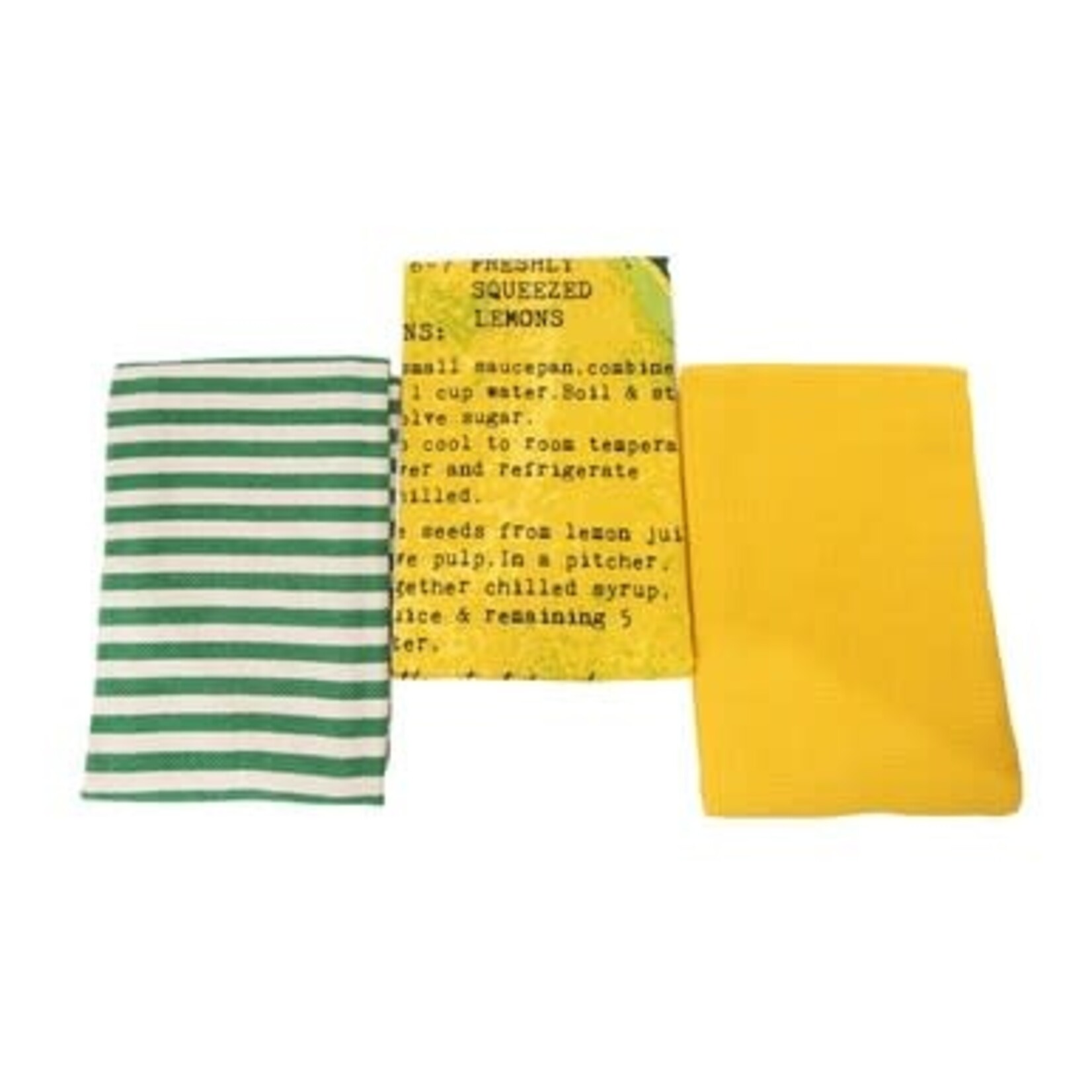 m. lynne designs lemon set of three tea towels