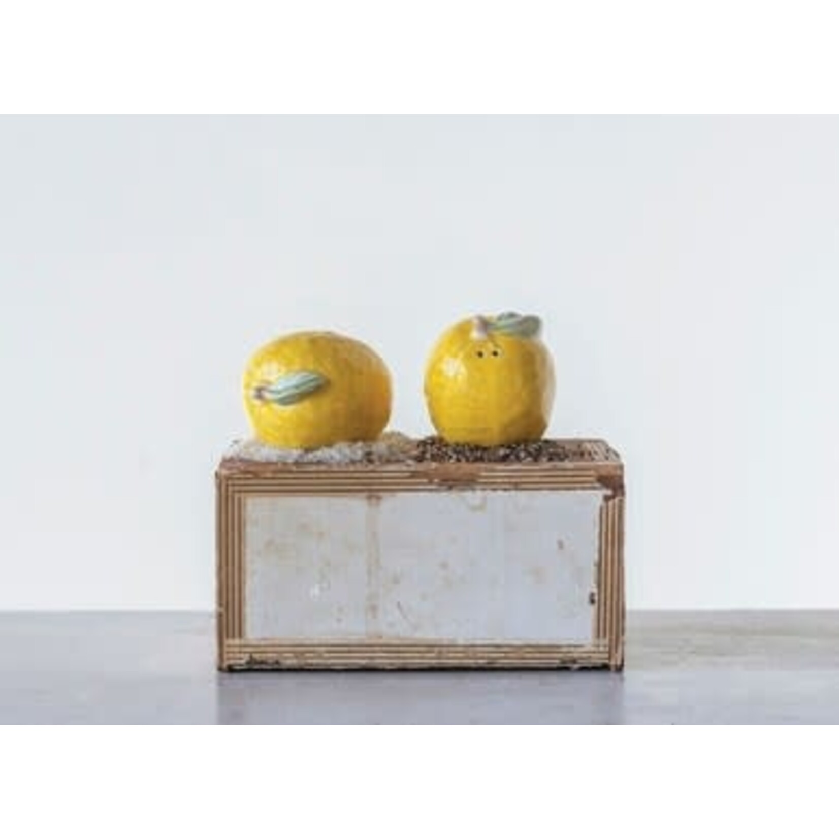 m. lynne designs lemons salt & pepper set