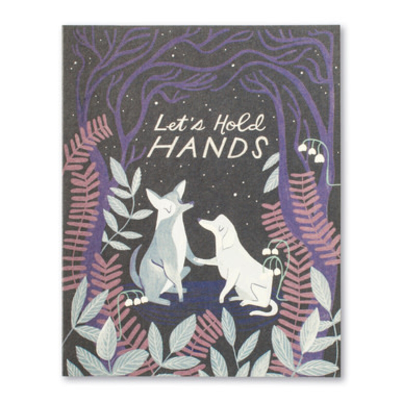 m. lynne designs let's hold hands card