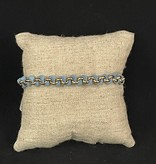 available at m. lynne designs Light Blue Woven Leather Tassle Bracelet