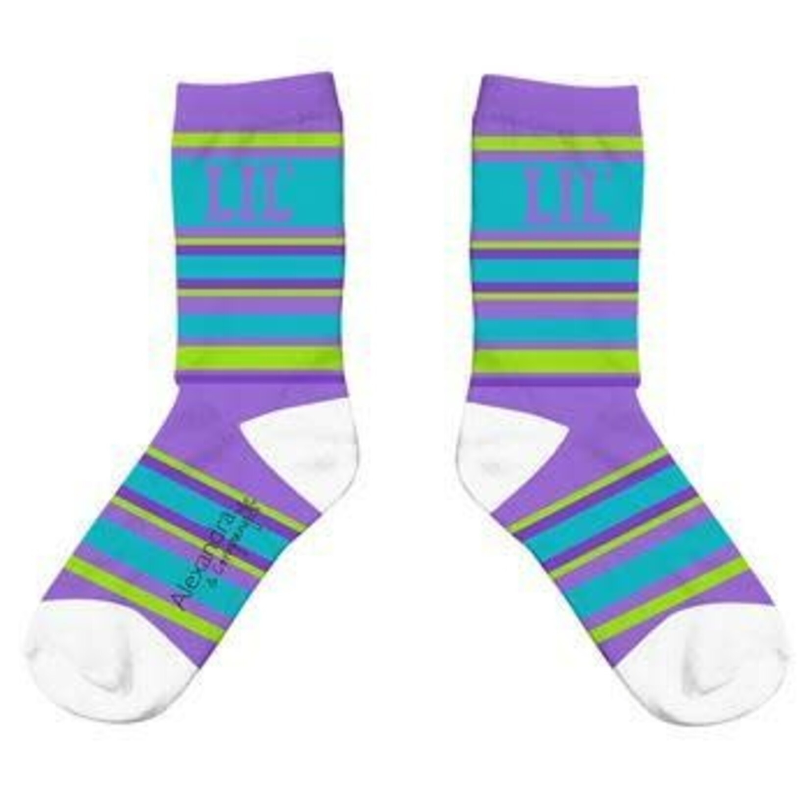 m. lynne designs 'lil' purple crew socks