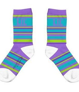 available at m. lynne designs Lil Purple crew socks