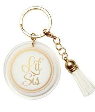 available at m. lynne designs Lil Sis Acrylic Keychain