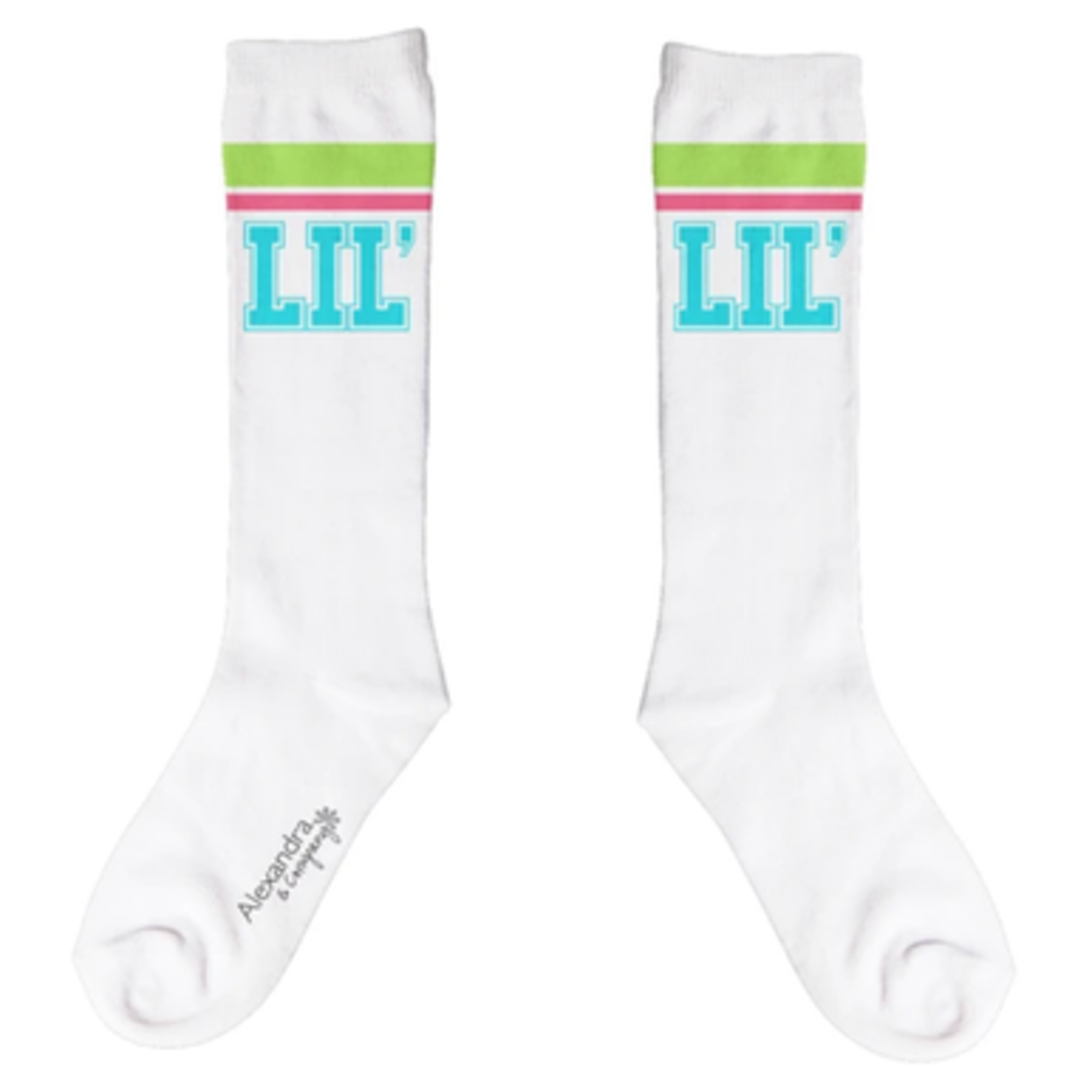 m. lynne designs lil teal knee high socks