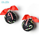 coton colors candy cane black friday glass ornament