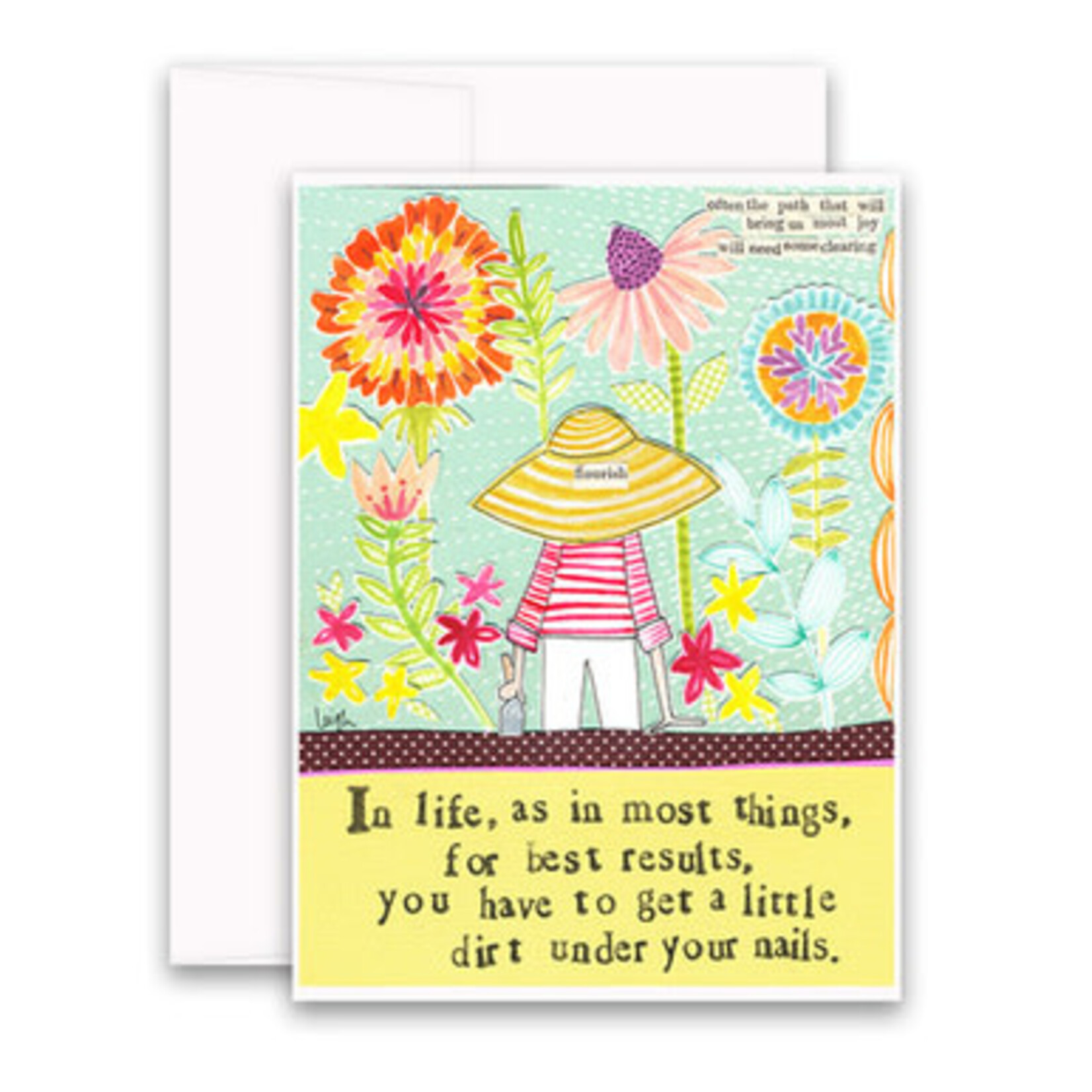 curly girl little dirt card