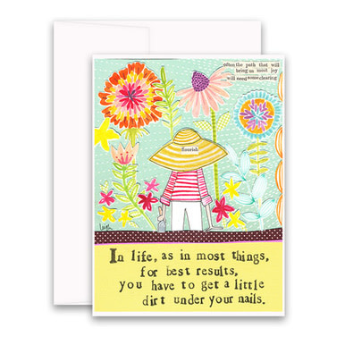 curly girl Little Dirt Card