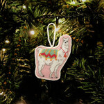 m. lynne designs llama new festival needlepoint ornament
