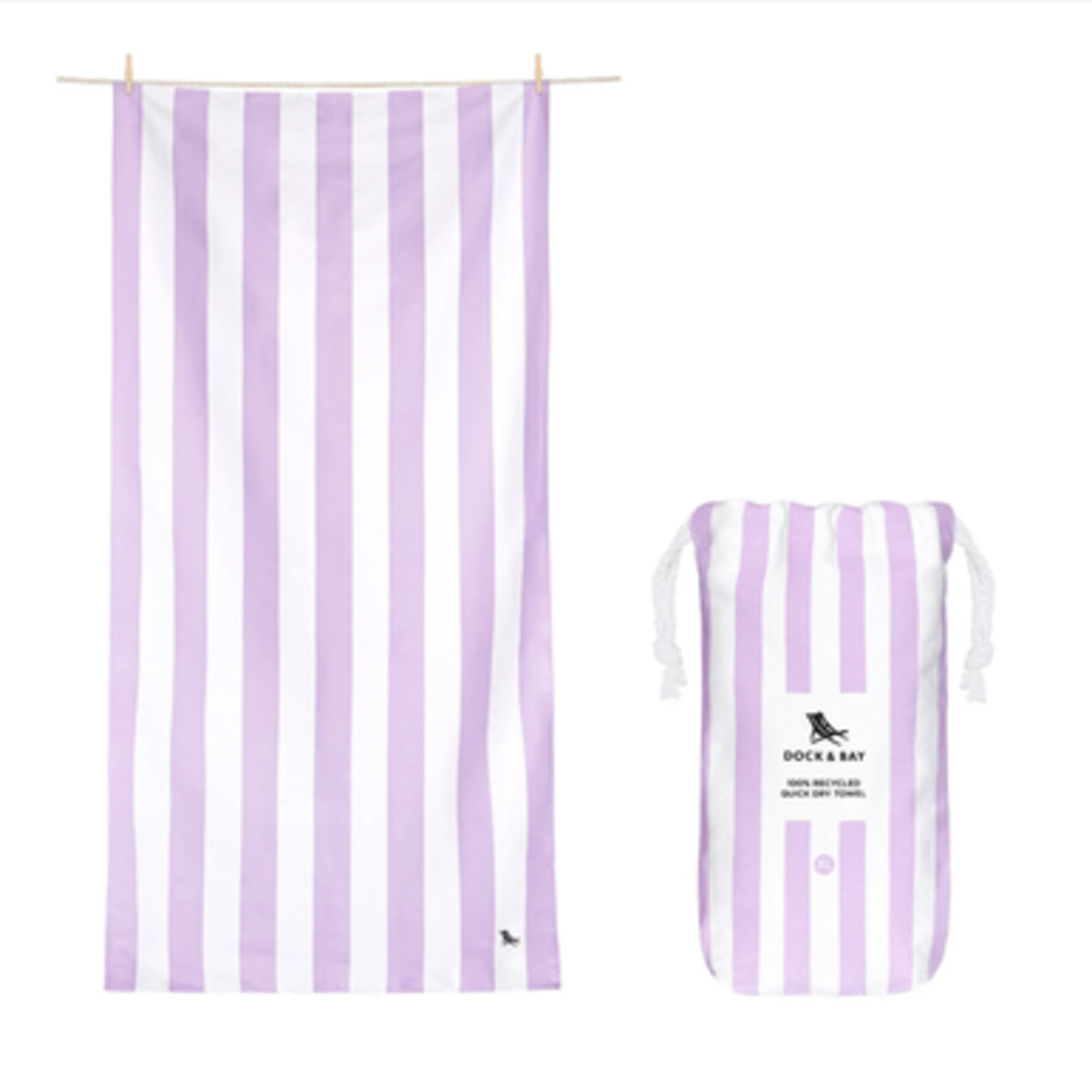 dock & bay lombac lilac cabana quick dry towel