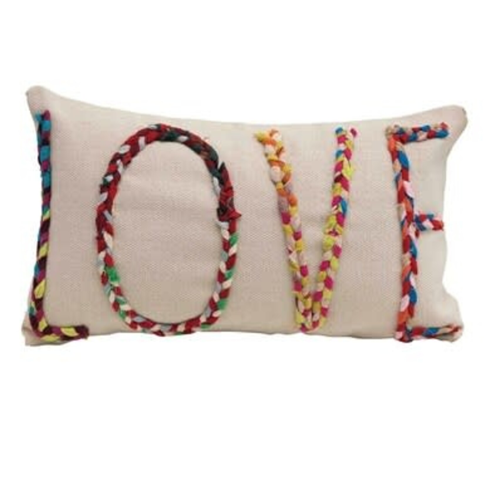 m. lynne designs love chindi pillow
