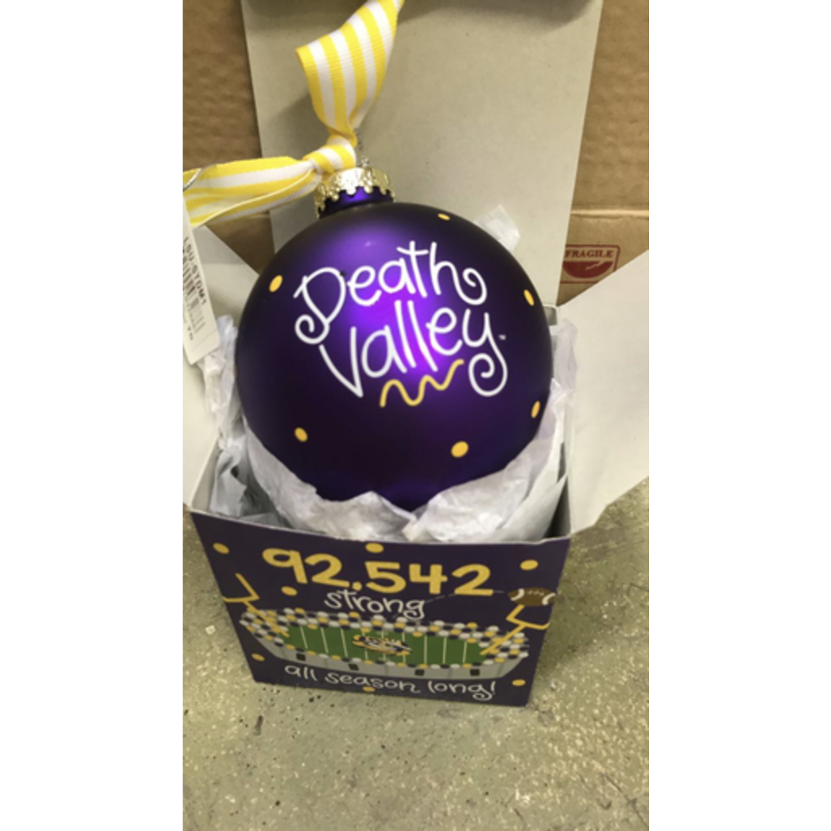 coton colors lsu stadium glass ornament