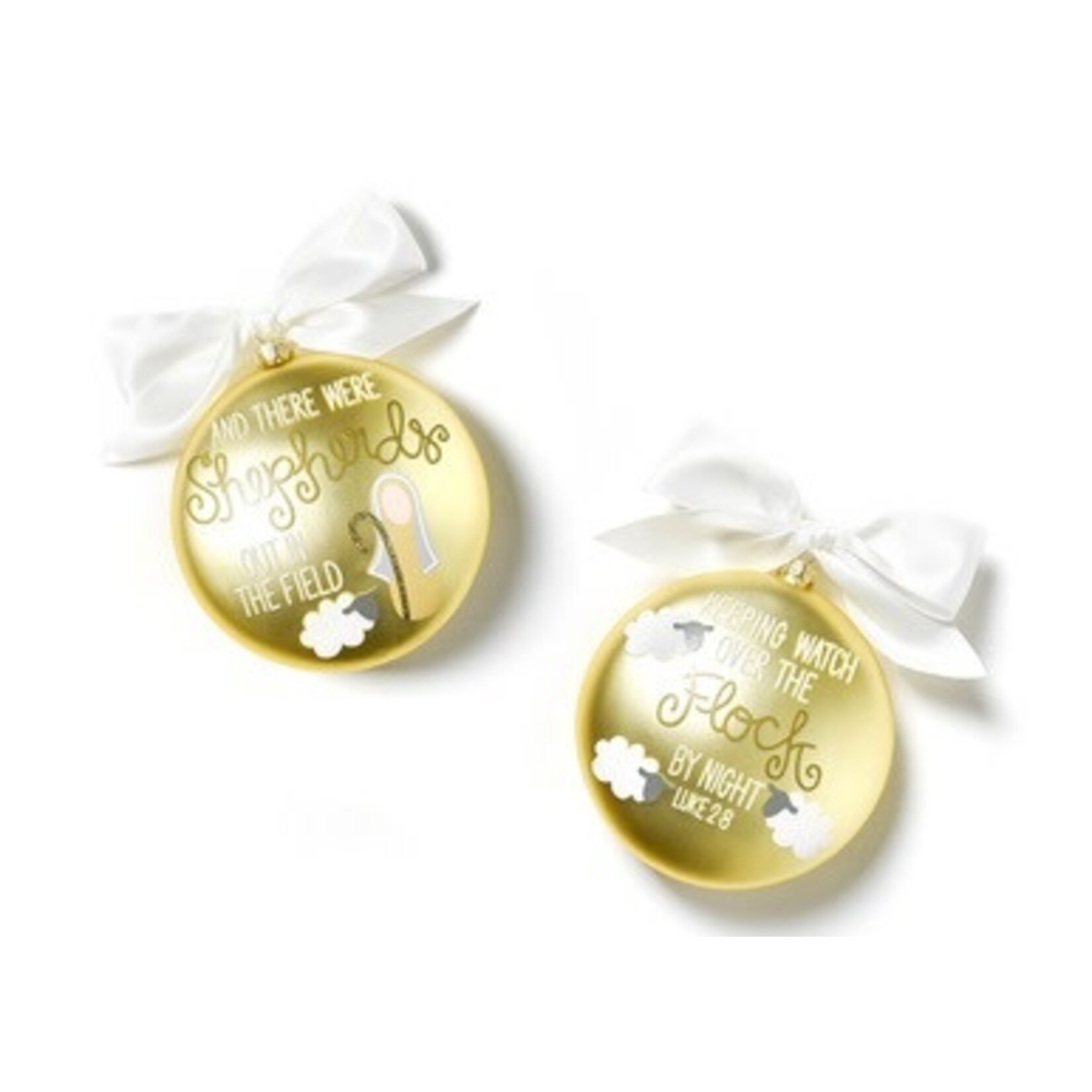 coton colors luke 2:8 glass ornament