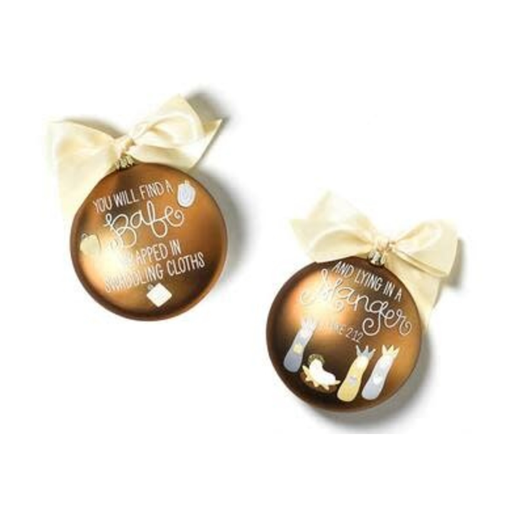 coton colors luke 2:12 glass ornament