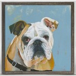 m. lynne designs lulu dog framed canvas