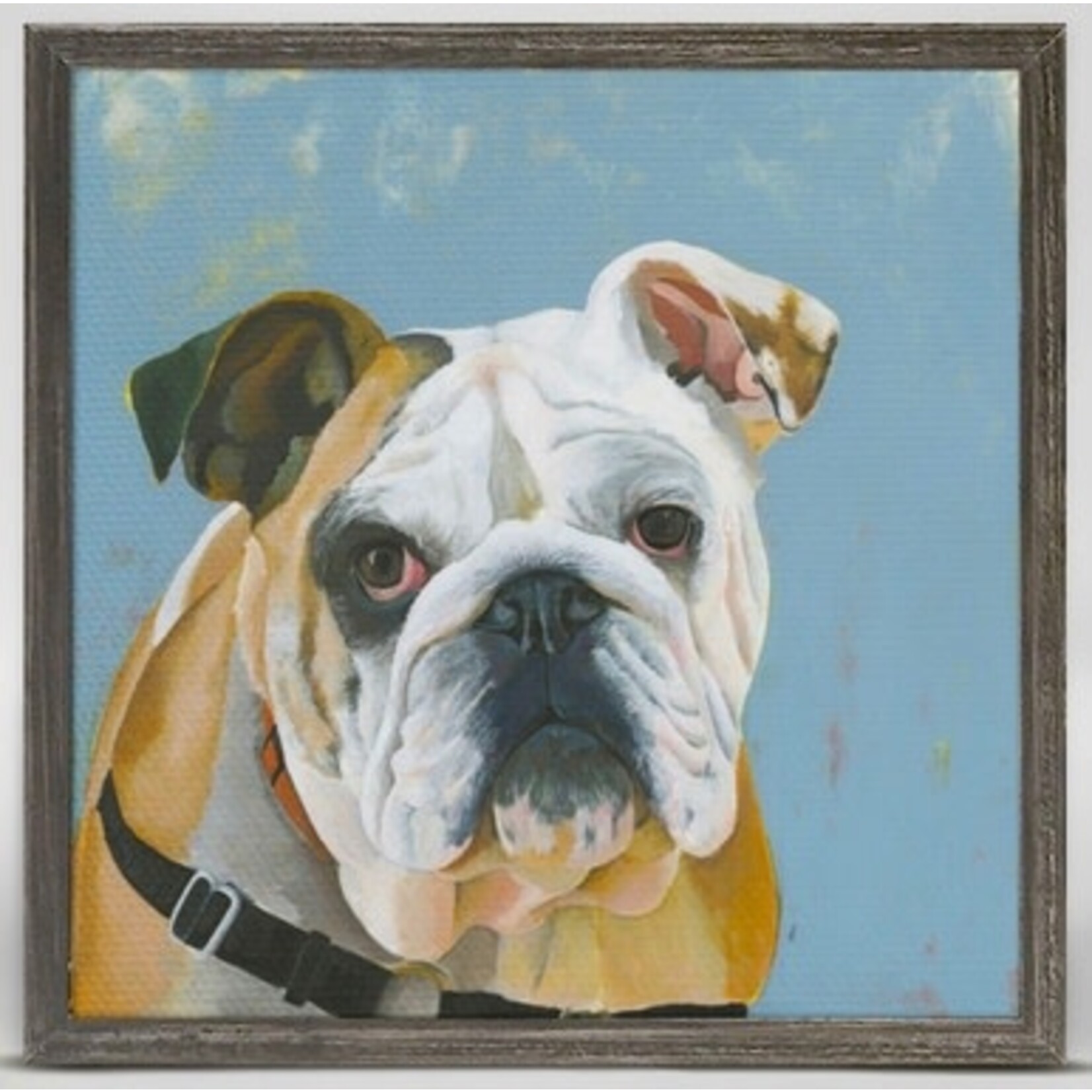 m. lynne designs lulu dog framed canvas