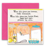 curly girl Make Lemonade Card