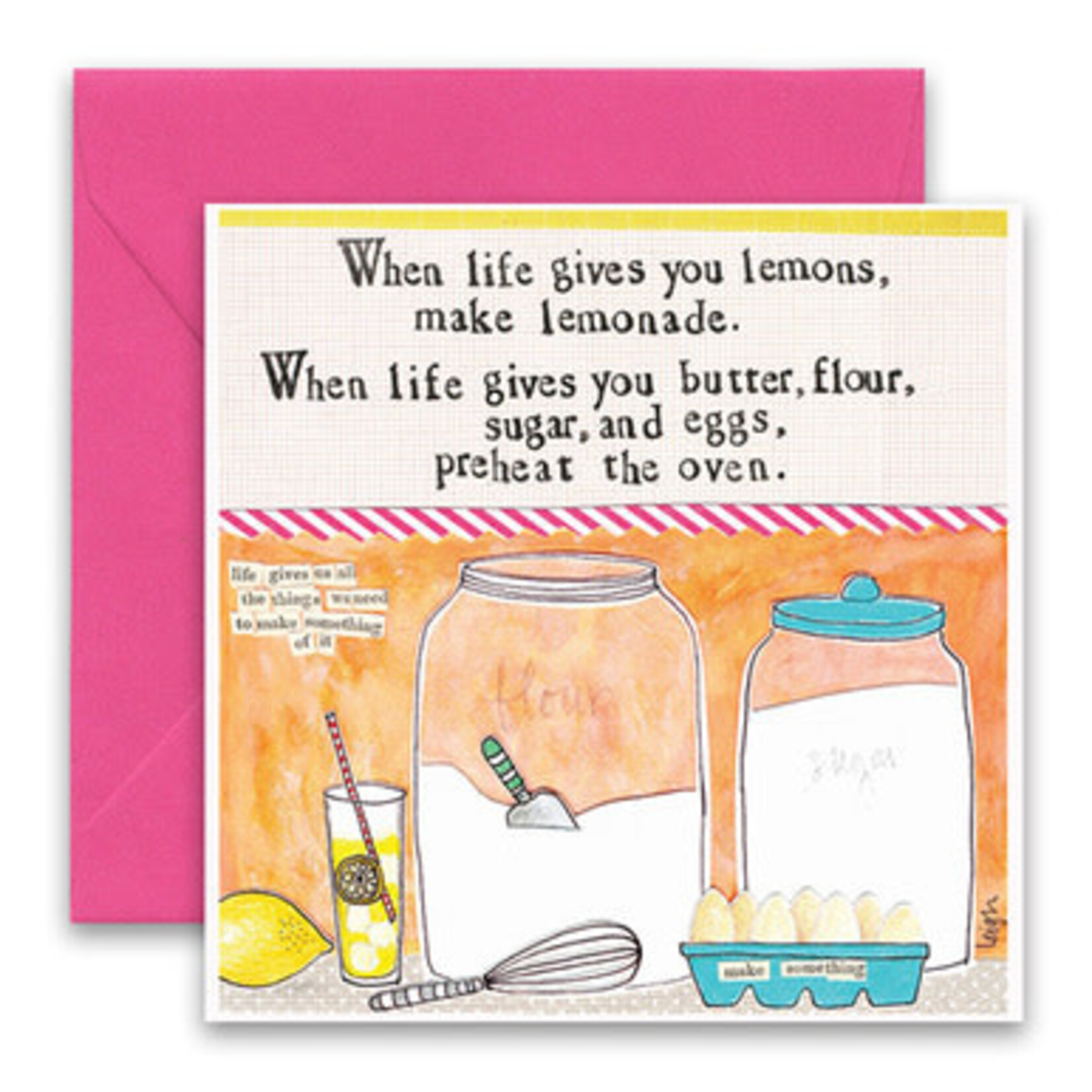curly girl make lemonade card