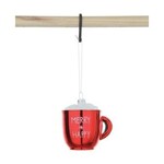m. lynne designs merry happy glass cocoa mug ornament