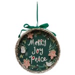 m. lynne designs merry joy peace ornament