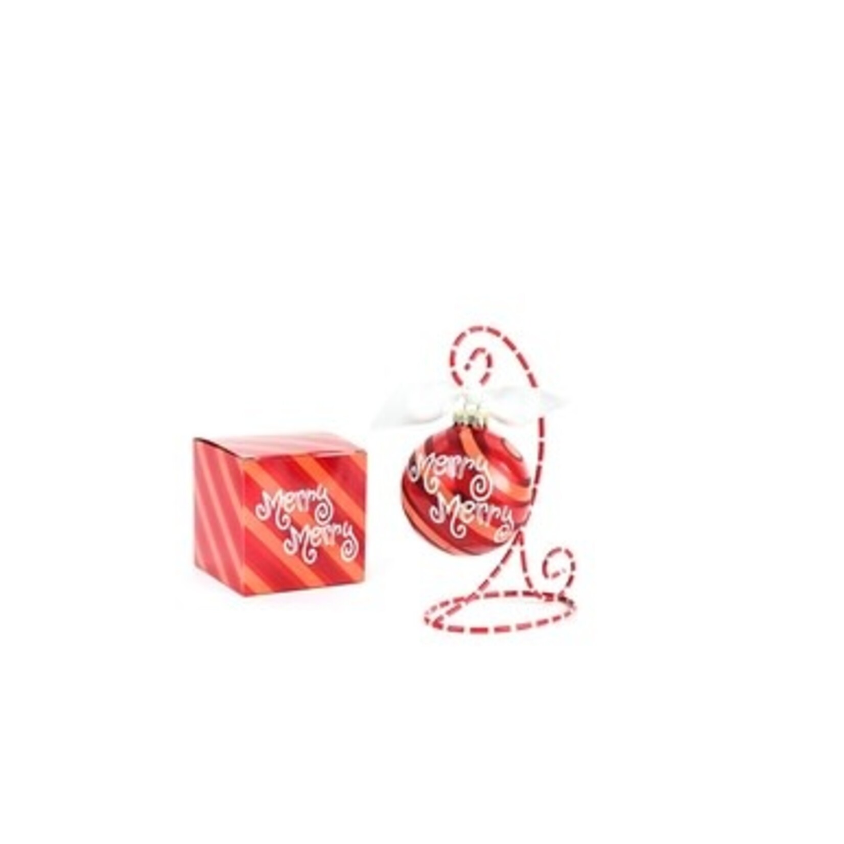 coton colors merry mint glass ornament