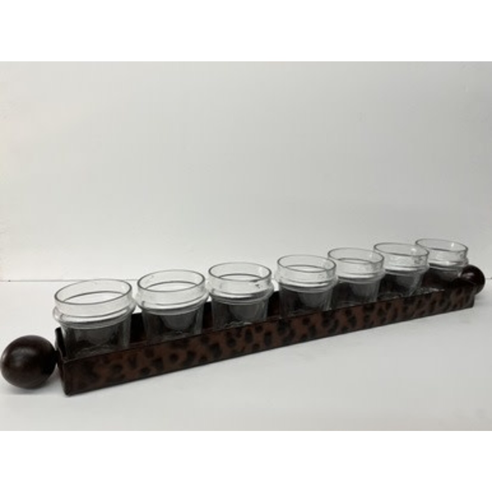 m. lynne designs metal and glass votive holder