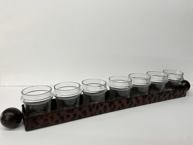 available at m. lynne designs Metal and Glass JB Votive Holder