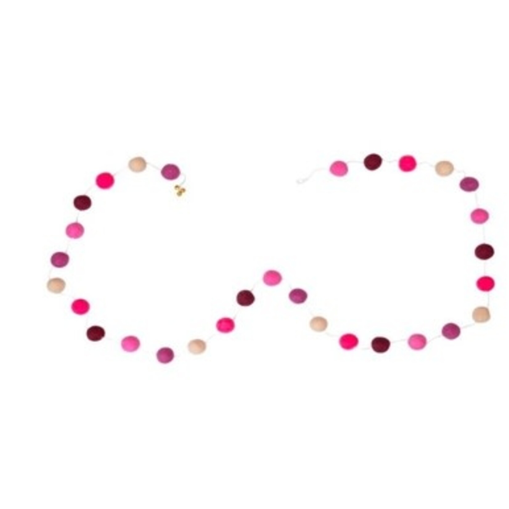 m. lynne designs mixed pinks pom pom felt garland