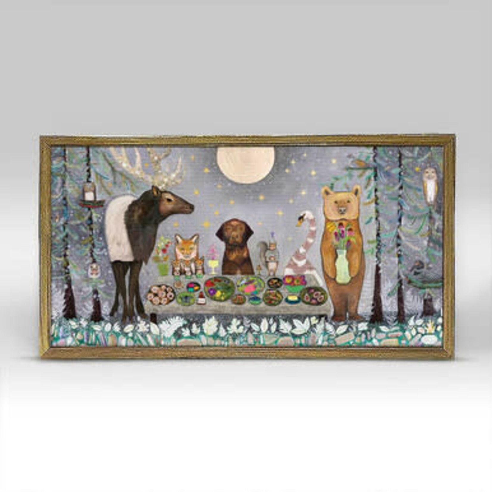 m. lynne designs moonlit kingdom framed canvas