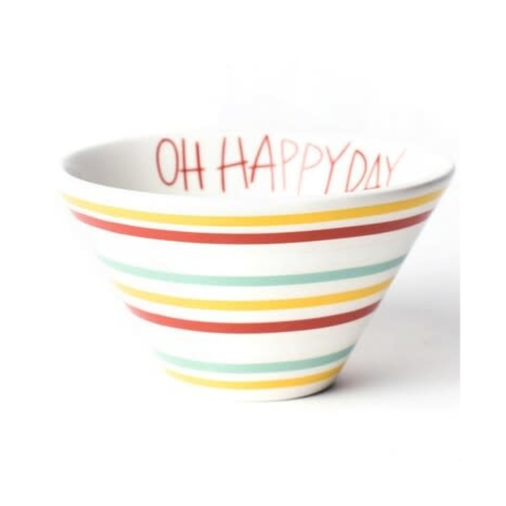happy everything multi bright stripe oh happy day mod small bowl
