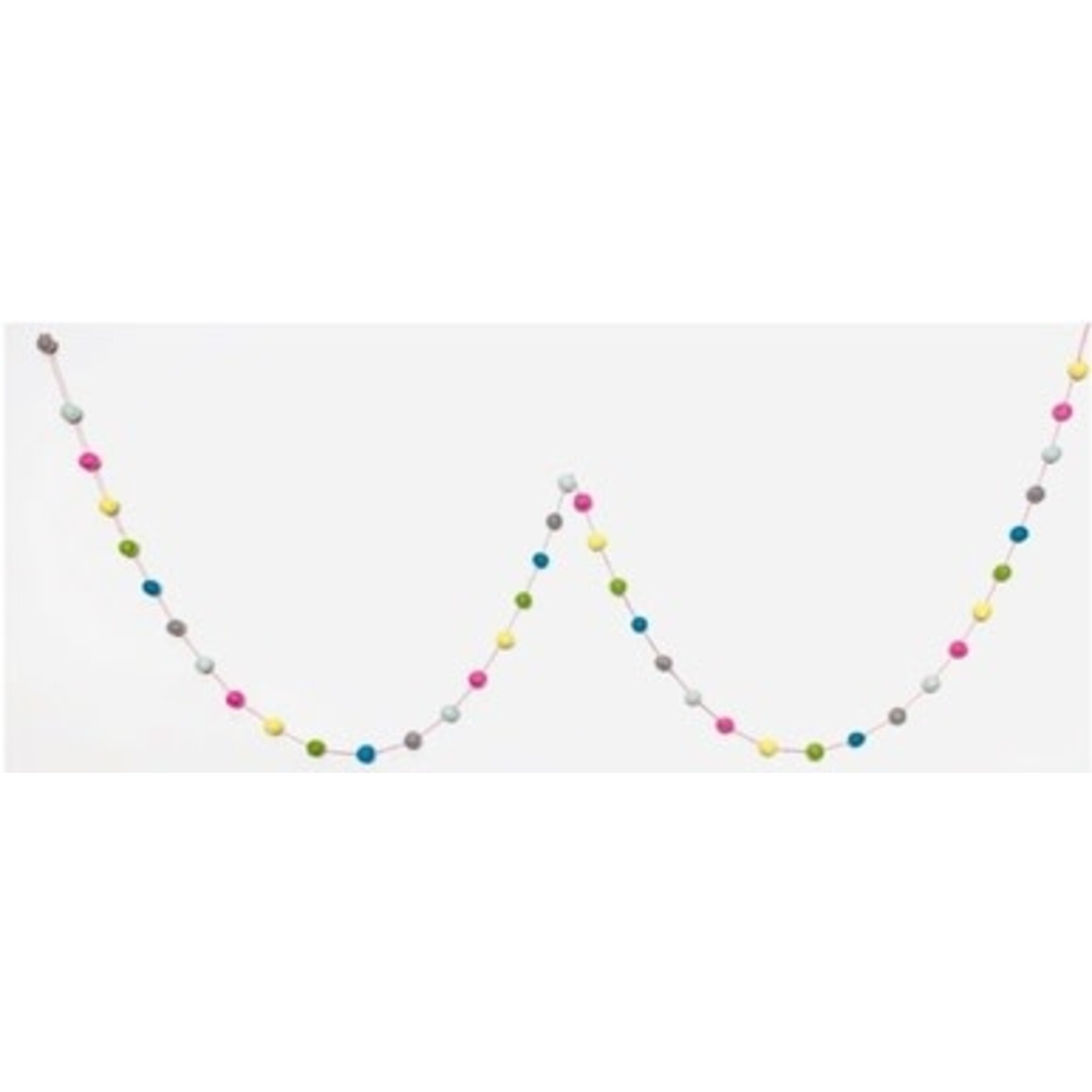 m. lynne designs multi-bright pom pom felt garland