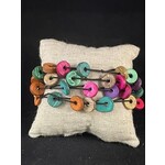 m. lynne designs multi colored wood bracelet