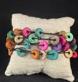 available at m. lynne designs Multi-Colored Wood Bracelet