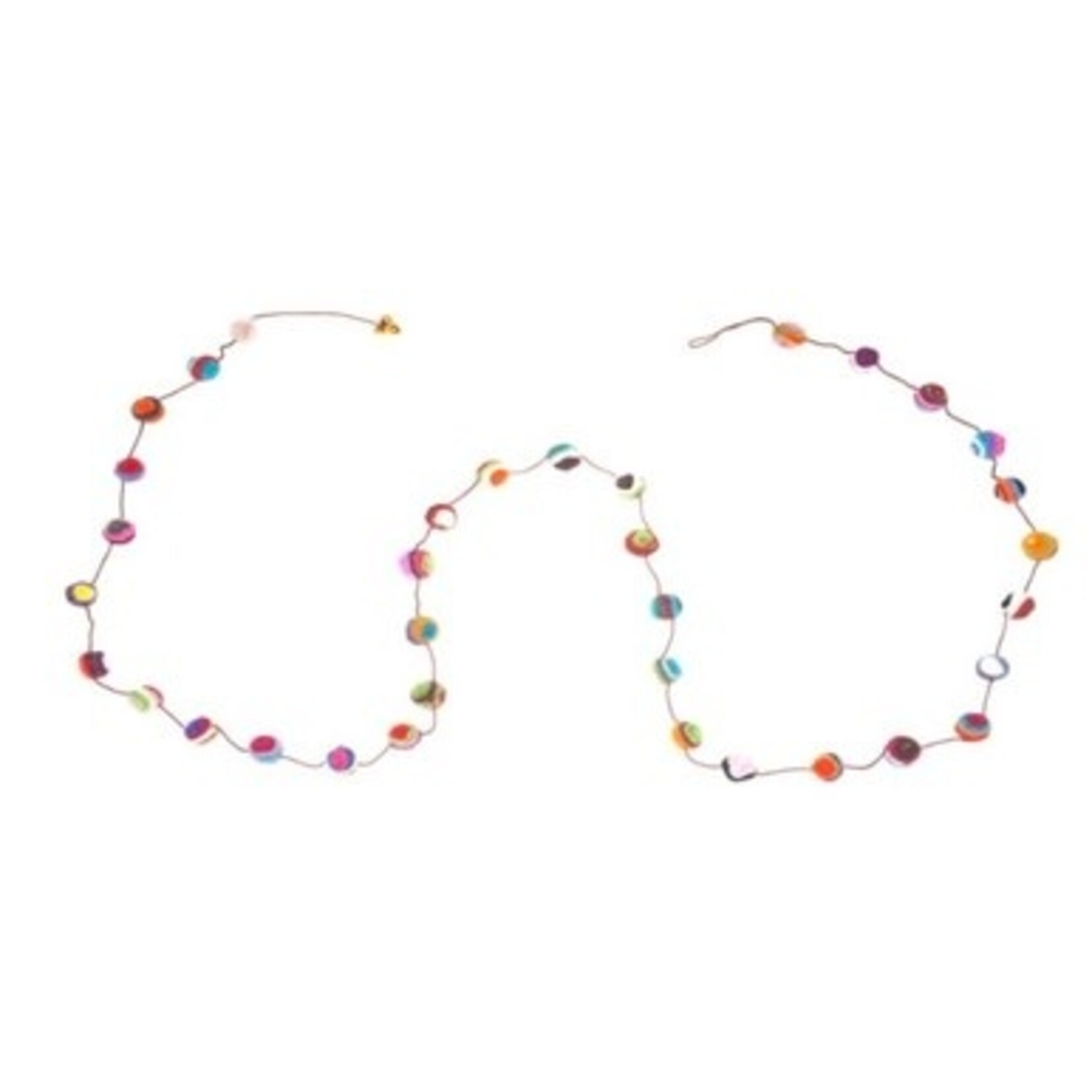 m. lynne designs multi-layer small pom pom felt garland