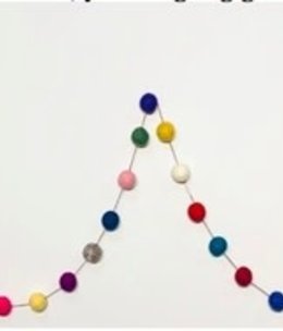 available at m. lynne designs Multi-Mixed Small Pom Pom Felt Garland