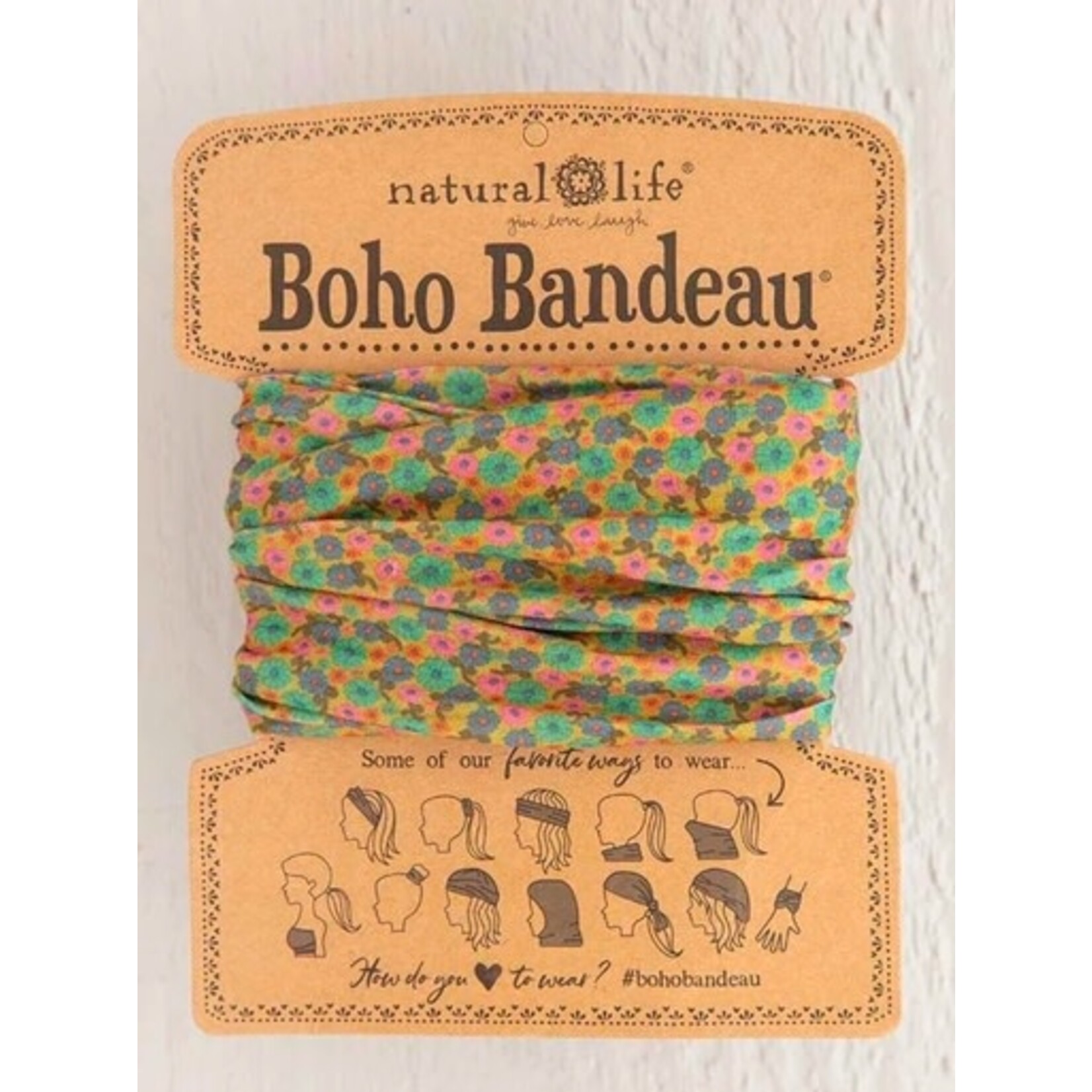 natural life mustard floral boho bandeau