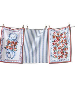 available at m. lynne designs Narcissus Dishtowel Set of Three
