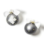 coton colors neutral cross glass ornament