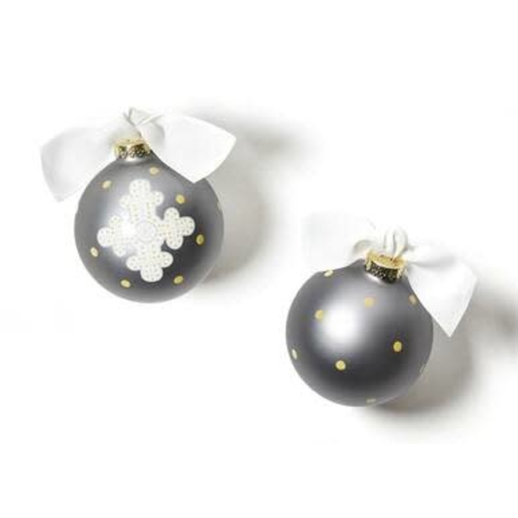 coton colors neutral cross glass ornament