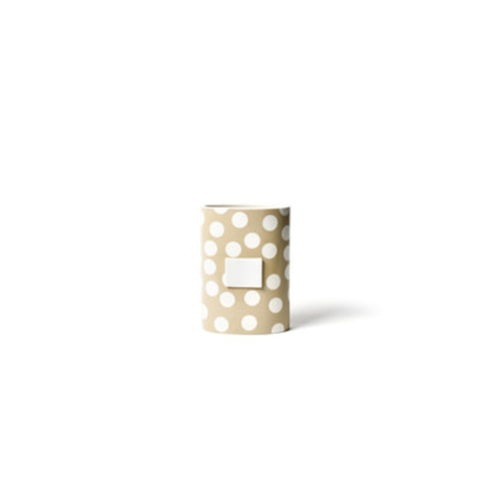 happy everything neutral dot oval mini vase