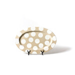 happy everything neutral dot big oval entertaining platter