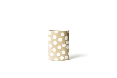 happy everything Neutral Dot Dot Oval Mini Vase