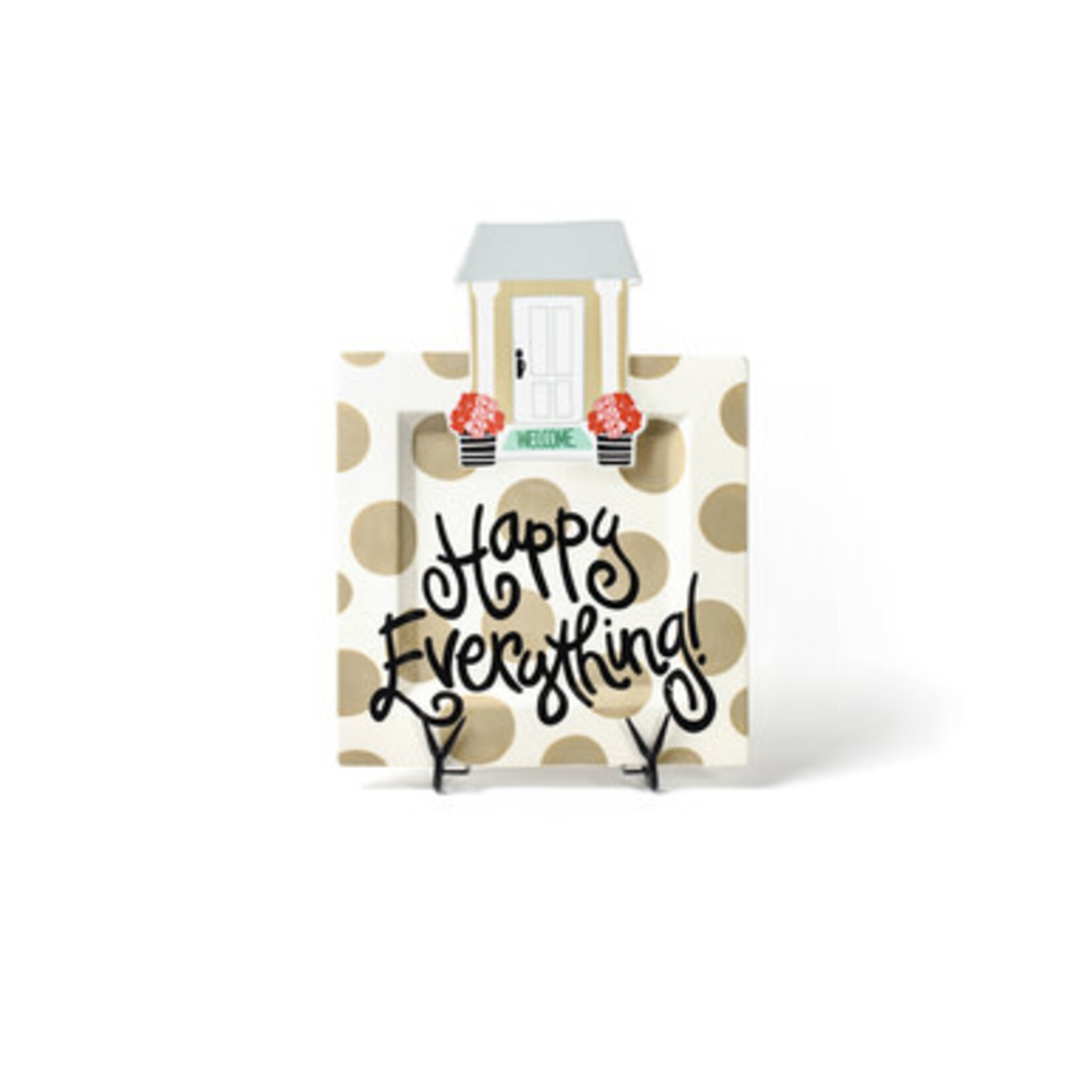 happy everything neutral dot happy everything big square platter