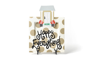 happy everything Neutral Dot Happy Everything Big Square Platter