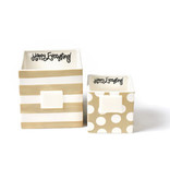 happy everything Neutral Dot Mini Nesting Cube Small