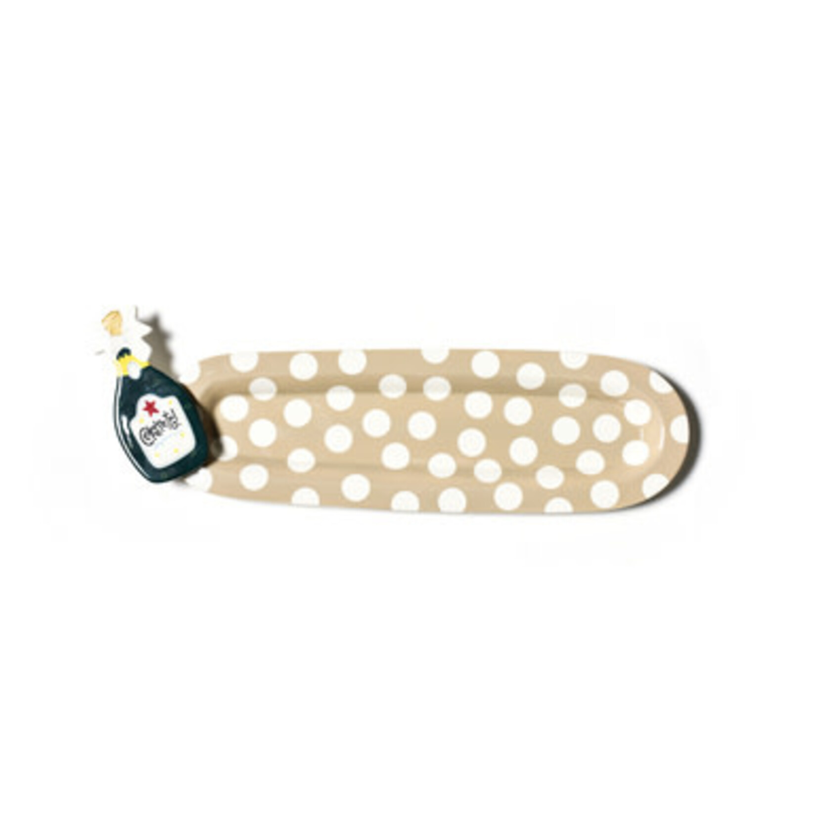 happy everything neutral dot mini skinny oval entertaining platter