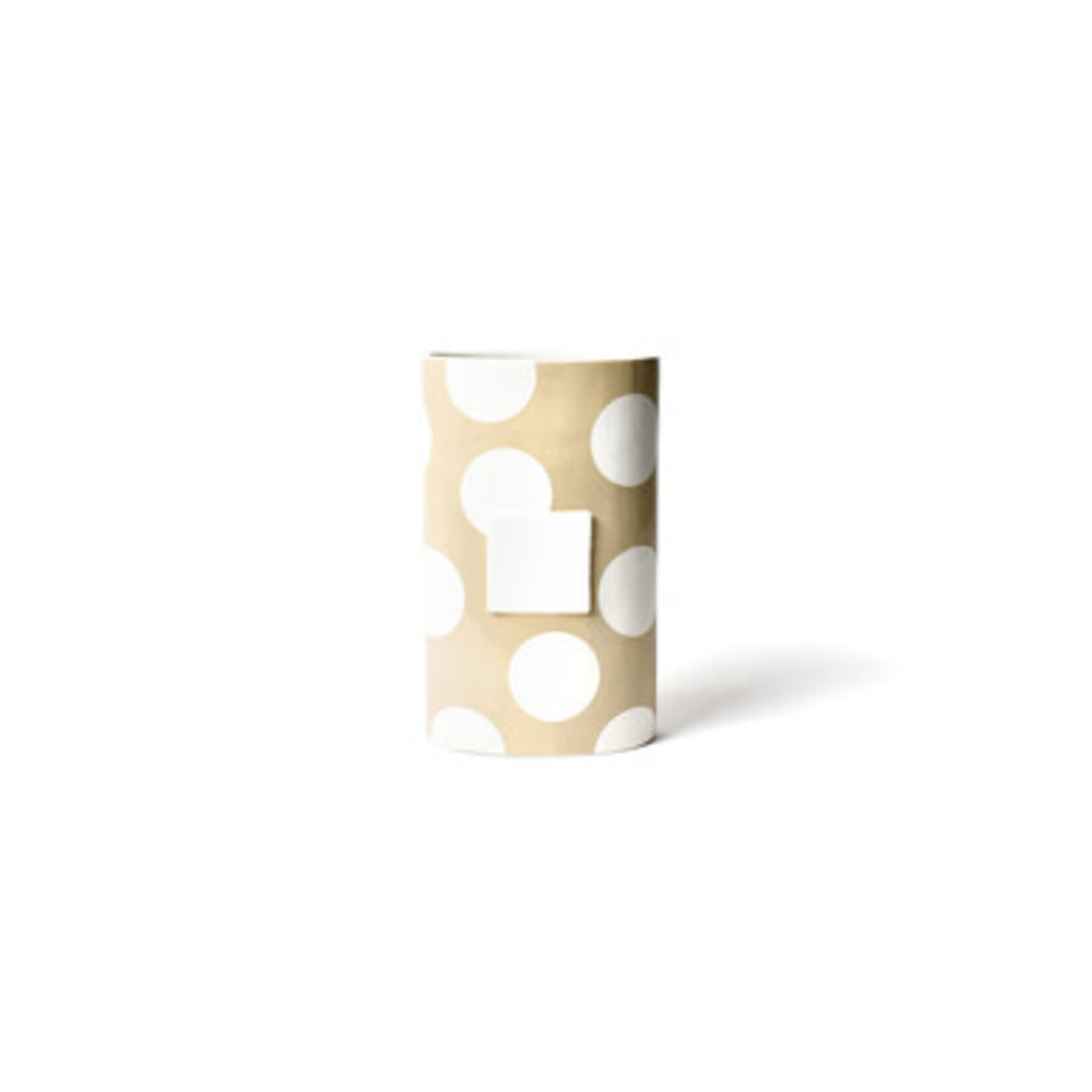 happy everything neutral dot big oval vase