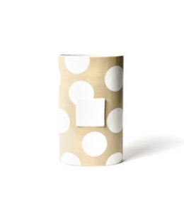 happy everything neutral dot big oval vase