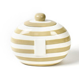 happy everything Neutral Stripe Big Cookie Jar