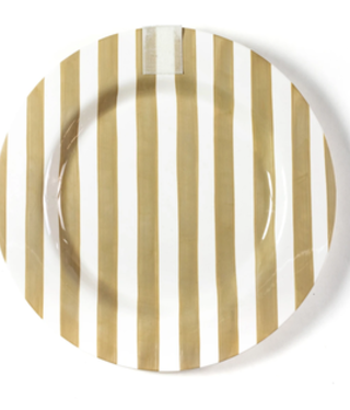 happy everything neutral stripe big entertaining platter